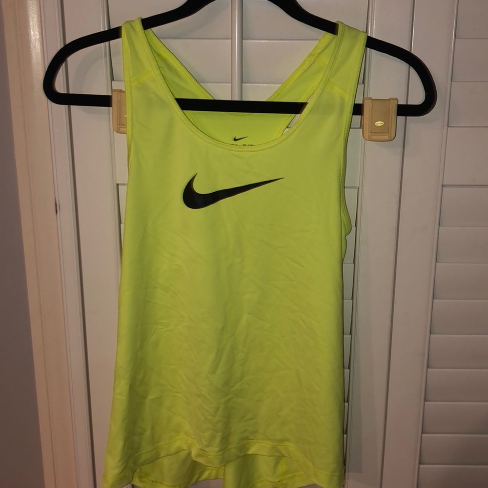 Neon Yellow Nike Tank Top